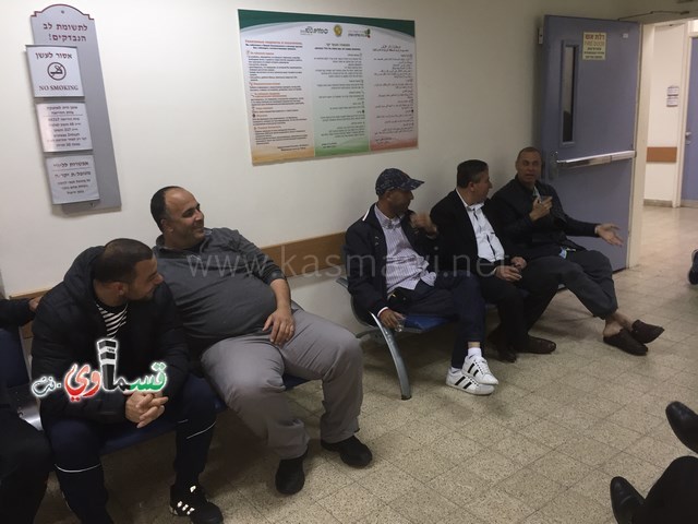 الرئيس عادل بدير ونوابه  في مُعايدة مرضية للسيد نكسون فريج والعديد من مرضى كفرقاسم في مستشفى هشارون